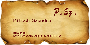 Pitsch Szandra névjegykártya